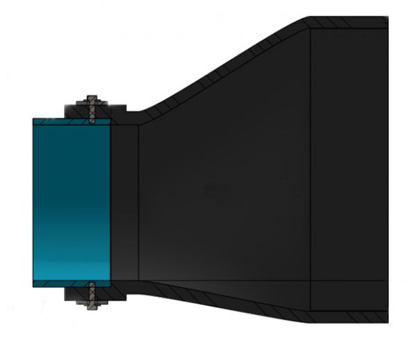 RF-DBO-SB Rubber-Flex Slip-On Sloped Bottom Duckbill Check Valve