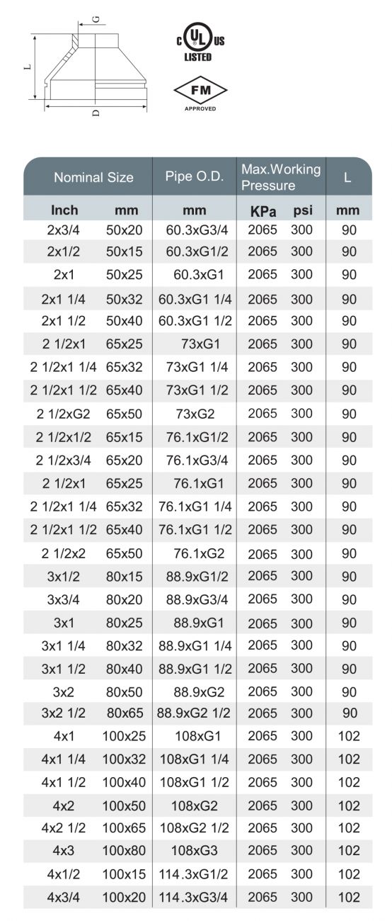 XGQT07 - Reducer Threaded - Recomb